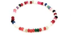 R. M. ékszer Achát fazettált színezett vegyes korong karkötő 4×3 mm (060255)