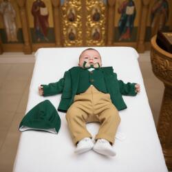 Ie Traditionala Kids Costum elegant baieti David a, verde caramel