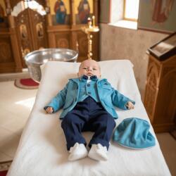 Ie Traditionala Kids Costum elegant baieti David a, bleu si bleumarin 2