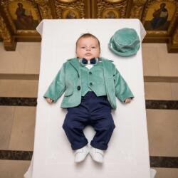 Ie Traditionala Kids Costum elegant baieti David a, turcoaz si bleumarin