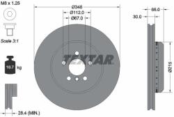 TEXTAR Disc frana axa fata TEXTAR 92351625 (92351625)