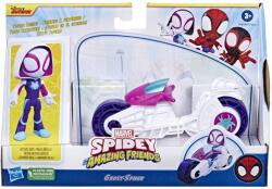 Hasbro Set motocicleta si figurina Ghost Spider Spidey Prietenii Extraordinari 10 cm (F6777_F7461) Figurina