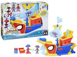 Hasbro Set de joaca Spidey si Prietenii lui Uimitori Marvel Water Webs - Nava piratilor cu bule (G0666) Figurina