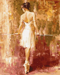 iPicasso Set pictura pe numere, cu sasiu, Balerina, 40x50 cm (PC4050008)