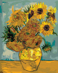 iPicasso Set pictura pe numere, cu sasiu, Floarea soarelui - Van Gogh, 40x50 cm (PC4050267)