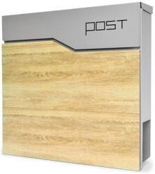  S3637 cutie poștală argintie + imit. lemn imitație de lemn (2506K22765)