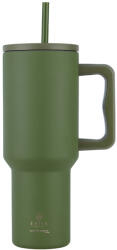 Estia Home Art Straw Tumbler XL Save the Aegean Reciclabil Pahar cu mâner Termos Oțel inoxidabil Fără BPA 1.2lt Forest Spirit cu Pai și Mâner 01-32173 (01-32173)