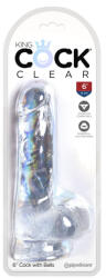 Pipedream 6" with balls Clear