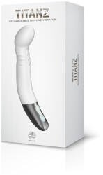 NMC Titanz 8" Silicone Rechargeable Vibrator In Ivory White - primestars