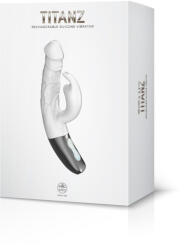 NMC Titanz 7" Silicone Rechargeable Vibrator In Ivory White - primestars