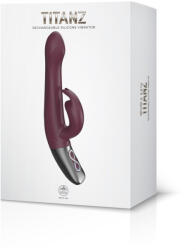 NMC Titanz 8.5" Silicone Rechargeable Vibrator In Rubine Red - primestars