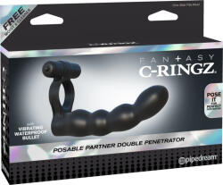 Pipedream Posable Partner Double Penetrator Black - primestars