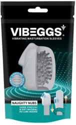 VIBEGGS - Naughty Nubs - Vibrating Masturbation Sleeve - White - primestars