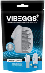 VIBEGGS - Candy Curves - Vibrating Masturbation Sleeve - White - primestars
