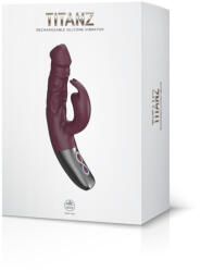 NMC Titanz 7" Silicone Rechargeable Vibrator In Rubine Red - primestars - 19 900 Ft