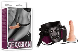 NMC Sexxbian 6.5" Vibrating Dong & Harness - primestars