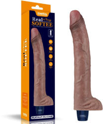 Lovetoy 11" REAL SOFTEE Rechargeable Silicone Vibrating Dildo - primestars