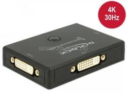DELOCK DVI 2 - 1 kapcsoló kétirányú 4K 30 Hz (DL18751) (DL18751)