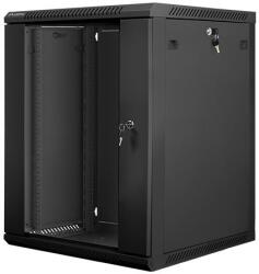 Lanberg 15U 19" fali rack szekrény 600x600mm fekete (WF01-6615-10B) (WF01-6615-10B) (WF01-6615-10B)