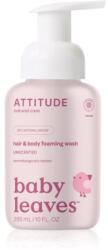 Attitude Baby Leaves Unscented tisztító hab 2 az 1-ben gyermekeknek 295 ml