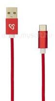 SBOX Kábel, CABLE USB Male -> TYPE-C Male 1.5 m Red (SBOX_USB-TYPEC-15R) (SBOX_USB-TYPEC-15R)
