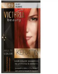 Victoria Beauty VICTORIA Keratin Therapy Hajszínező Sampon 40ml - V49 Rubinvörös