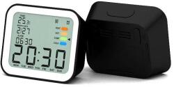 HOZRO digitális óra, LCD riasztási beállítással, szundi móddal riasztáshoz, környezeti hőmérséklet, háttérvilágítás (CEAS_DIGITAL)