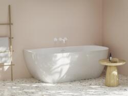 RAVAK Freedom Wall Tec 170x87, akrilkád, Alabaster Pink/fehér, fehér lefolyó (CE31600000)