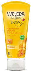 Weleda Baby Bio körömvirágos natúr baba tusfürdő és sampon - 400 ml