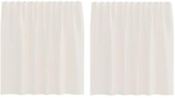 vidaXL 2 db krém színű fátyolfüggönyök fülecske tetejével 140x260 cm 4102266 (4102266)