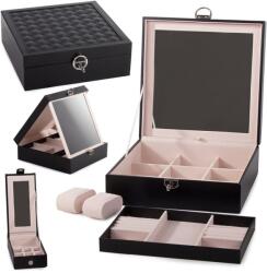 Verk 01456 Ékszerdoboz tükörrel, fekete (27332)