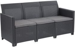  Claire 3 üléses műrattan kerti kanapé