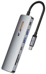 Toocki Thb7-Jsb03 7in1 Dokkolóállomás - Usb-C, Szürke