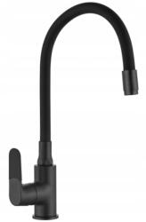 INVENA Konyhai Csaptelep Flexibilis Kifolyócsővel, Fekete (BZ-32-P042315)