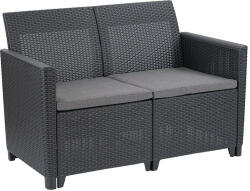  Claire 2 üléses műrattan kerti kanapé