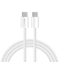 Lito Cablu de Date Type-C la Type-C 60W, 2m - (LD04) - White (KF2330314) - pcone