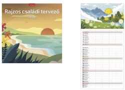 TopTimer Falinaptár TOPTIMER T098 290x580mm álló Rajzos családi tervező 2026. T9800-11A (T9800-11A)