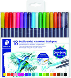 STAEDTLER Акварелни флумастри Staedtler Design Journey , двувърхи, 18 цвята (27367-А)