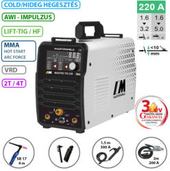 Mastroweld MASTRO TIG-220 DC LED hegesztő inverter (DC-AWI) - hegesztogepbolt
