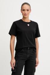 Pinko pamut póló - fekete S - answear - 27 990 Ft