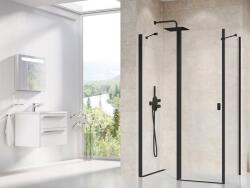 RAVAK Chrome zuhanyajtók 90 cm dönthető fekete matt/átlátszó üveg 1QV70300Z1 (1QV70300Z1)