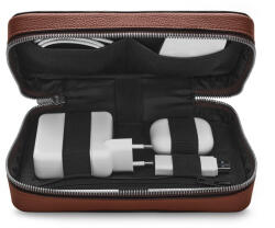 WOOLnut Bőr Kábelrendszerező Táska - Barna