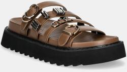 Pinko bőr papucs Kate barna, női, platformos, SD0291 P001 GU8 - barna Női 36