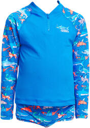Funky Trunks Gyermek úszó hosszú ujjú Funky Trunks Zippy Rash Vest kék