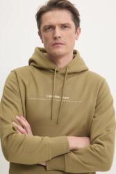 Calvin Klein felső zöld, férfi, nyomott mintás, kapucnis, J30J327076 - zöld XXL
