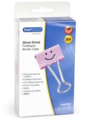 Rapesco Bindercsipesz, 32mm, "Fun", RAPESCO, világos rózsaszín, 20db/bliszt (1352) - nyomtassingyen