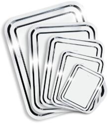  Tálca, szögletes, rozsdamentes acél, krómozott, 40x32, 5cm (1605SIS004)