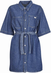 Calvin Klein Rochii scurte Femei LINEN BOXY BELTED SHIRT DRESS Calvin Klein Jeans Albastru EU L