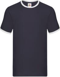 Fruit of the Loom Férfi Ringer 160 póló XL fehér|kék