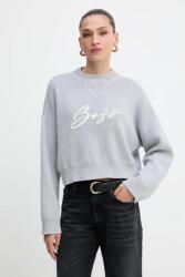 BOSS Orange pamut pulóver - szürke S